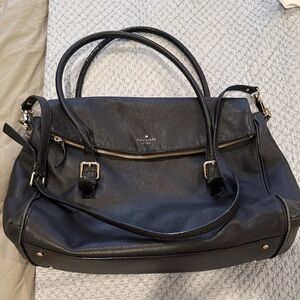 Kate Spade Black Leather Travel Bag